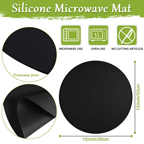 2 Pack 12 Inch Silicone Microwave Mat NonStick Oven Mat Microwave