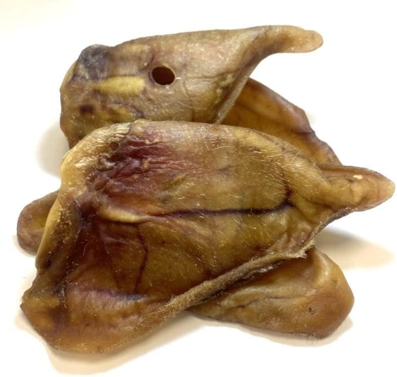 Premium Quality Large Pigs Ears (Pack of 12) Natural Dog Treats Chews PEC