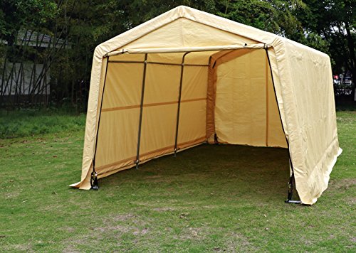 Bestmart INC 10x15ft Heavy Duty Beige Carport Portable Garage Storage Shed Canopy - Thumbnail 5