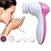 Lisli 5 in1 Multifunction Electric Face Facial Cleansing Brush Spa Skin Care massage Portable