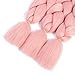 SONNET Kanekalon Braiding Hair 3bundles/lot 300g Ombre Jumbo Braiding Hair Synthetic Crochet Braiding Hair 24 Inch with Free Gift(Black/Gray-Pink)