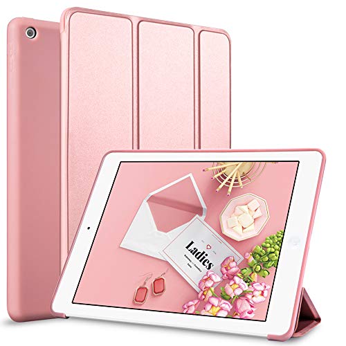 kenke iPad Mini 4 case 7.9 inch Silicone Soft Anti-Scratch Smart Shell Stand Cover Auto Sleep/Wake iPad Mini 4th Generation Model A1538/A1550 (Rose Gold)