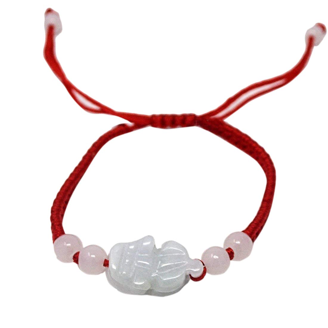 Feng Shui Red String Bracelet W Jade Pi Xiu/ Piyao for Good Health&wealth Sku:H2038