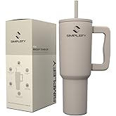 SIMPLEFY ProSip 40oz Insulated Tumbler with Handle & Straw Lid – Cupholder Friendly Stainless Steel Travel Mug, Leak-Resistant, Double Wall Vacuum Cup for Cold & Hot Drinks