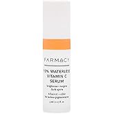 Farmacy 10% Vitamin C Face Serum - Waterless Vitamin C Skin Care Serum to Brighten, Firm + Smooth Skin Texture - Enriched with Upcycled Tangerine Peel to Boost Skin's Moisture + Radiance (5ml)