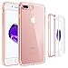 iPhone 7 Plus Case, Zuslab [Compact] Built-In HD Clear Screen Protector Full-Body Hybrid Protective Cover [ Crystal PC Back ] Impact Resistant Bumper for Apple iPhone 7 Plus 2016 (Rose Crystal/White)