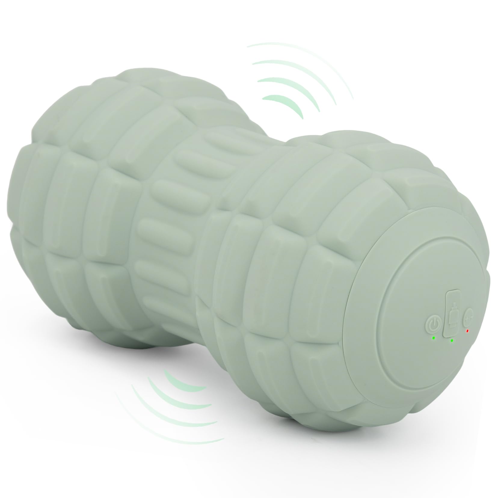 Photo 1 of JIEJUNJIE Vibrating Peanut Massage Ball for Back, Neck, Leg, Foot and Body, Portable Deep Tissue Muscle Roller for Trigger Point Massage, Myofascial Release and Psoas Release Tool (Green)