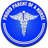 Proud Parent of A Nurse Decal Sticker Car Truck Van Bumper Window Laptop Cup Wall - Two 5 Inch Decals - MKS0327