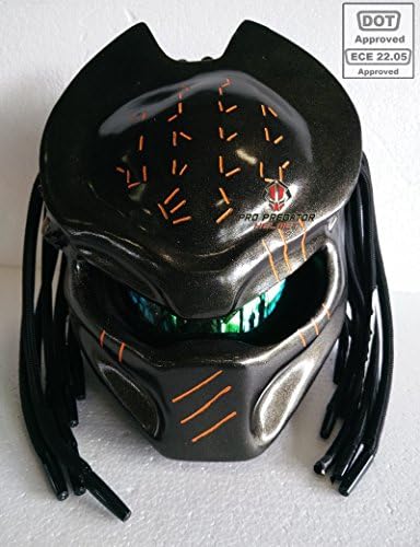 Pro Predator Motorcycle DOT Approved Helmet Shine Brown Style include Tri Laser SY28