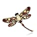 Top Cheer Vintage Style Rhinestone Crystal Dragonfly Brooch Pin Animal Broach Pins Jewelry (Green)