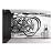 Vintage Bicycle on Urban Roadside. Black and White Effect - Removable Wall Mural | Self-Adhesive Large Wallpaper - 100x144 inches