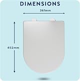 Croydex Varano D Shape Soft Close Toilet Seat with Quick Release view 5