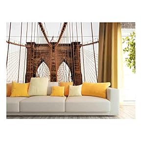 Brooklyn Bridge, New York, USA - Removable Wall Mural | Self-Adhesive Large Wallpaper - 66x96 inches
