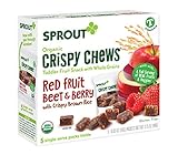 Sprout Organic Crispy Chews Toddler Snacks, Red Fruit Beet & Berry, 0.63 Ounce Single Serve Packets (Box of 5)