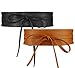 NormCorer- Womens PU Leather Waist Belt - 2 Belts (black & brown)