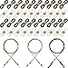 80 Pieces Eyeglass Chain Ends Adjustable Rubber Ends Connectors Anti-Slip Rubber Ends Retainer and 3 Pieces Eyeglasses Chain for Adults Chirdren
