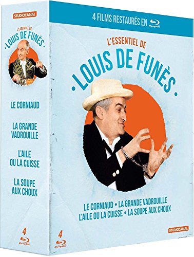 L'essentiel De Louis De Funès : Le Corniaud + La Grande Vadrouille + L'aile Ou La Cuisse + La Soupe Aux Choux - Version Restaurée - Blu-Ray