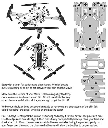 Solid State Red Decal for Drone DJI Mavic Pro Kit - Includes Drone Skin, Controller Skin and 3 Battery Skins
