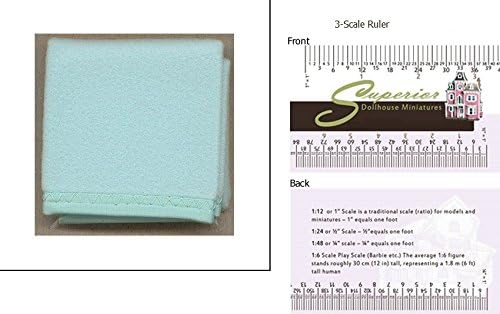 Dollhouse Miniature Blanket 1 Pc Seafoam