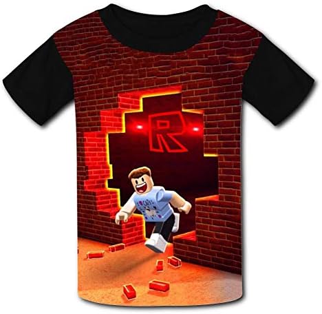 Moitao Legree Kids Short Sleeve Shirt Black, Rob-Lox Sports Absorb Sweat Tee for Boys