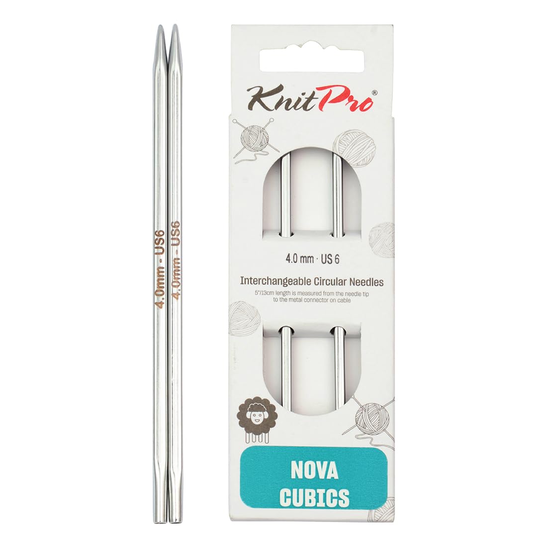 KnitPro Nova Cubics Interchangeable Circular Needles 4" (10cm) | 4.00mm โ image 1