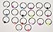 Lot 20 Captive Bead Rings ear belly lip eyebrow 14g or 16g gauges GLOW GLITTER MIX 3/8 5/8