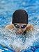Maxdot 4 Pieces Swimming Caps, Come with 1 Nose Clip and 2 Ear Plug, Durable Elastic Long Hair Swim Caps for Kids, Women, Men