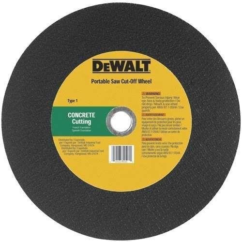DEWALT DW8034 Asphalt Port Saw Cut-Off Wheel, 14-Inch X 5/32-Inch X 1-Inch