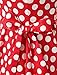 Dressystar 1956 Women Vintage Cocktail Dress 1950s Retro Rockabilly Prom Dresses Cap-Sleeve Red White Dot B 2XL