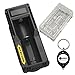BUNDLE: Nitecore UM10 USB Li-ion Battery Charger For 18650/18490/18350/17670/17500/16340/14500/10440 w/ 1x 18650 Battery CASE and Lightjunction Keychain Light