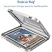 Foldable Laptop Table Lapdesk, RAINBEAN Breakfast Bed Tray, Portable Mini Picnic Desk, Notebook Stand Read Book Holder for Couch Floor, Folding in Half w’ Inner Storage Space, Aluminum Alloy Leg-Bluethumb 4