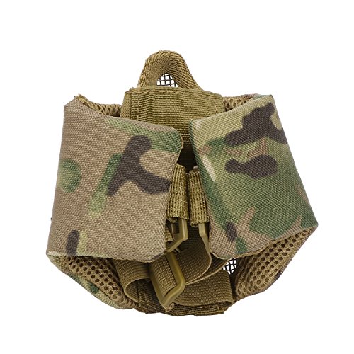IronSeals Foldable 6" Half Face Mask Mesh Adjustable Tactical Lower Face Protective Mask for Airsoft/Hunting/Paintball/Shooting