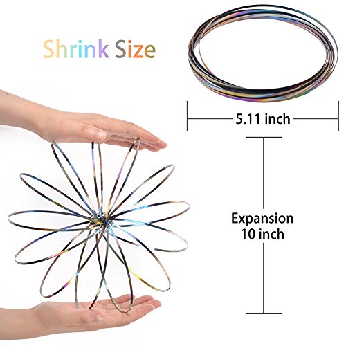 image for FM Fidget Magic Ring, Kinetic Spiral Flow Spring Ring Toys with 3D Nov
