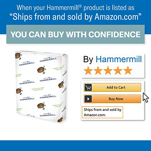 20 lb Blue Printer Paper Pastel Paper 8.5 x 11-10 Ream - Made in the USA 103309C 5,000 Sheets Hammermill Colored Paper 