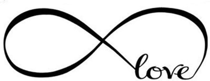 Kolylong símbolo de infinito con la palabra "Love", diseño 22 x 60 cm