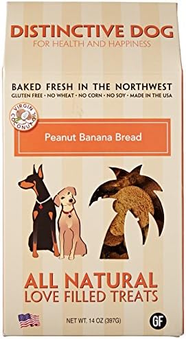Distinctive Dog Peanut Banana Bread Dog Treats, 14-Ounce