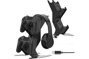 DOYO PS4 Controller Charger Dock Station, USB PS4 Controller Charging Dock, Charging Station with Fast-Charging Port and LED Indicators for PlayStation 4, Slim, and Pro Controllers