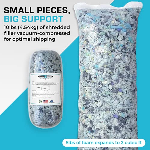Xtreme Comforts 10 LBS Bean Bag Filler w/ Shredded Memory Foam Filling Stuffing Material for