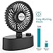 OPOLAR Mini Oscillating Desk Fan with 5200 mAh Capacity, USB Personal Tabletop Fan with Stepless Speed Regulation, Whisper Quiet, Strong Wind, Swiveling Cooling Fan for Office Home