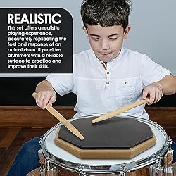 VIYBINN High-Quality Learning Drum Set, 12" silent