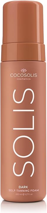 COCOSOLIS SOLIS Dark Self-Tanning Mousse Lotion Face Body Plant-Based DHA 200ml view 1