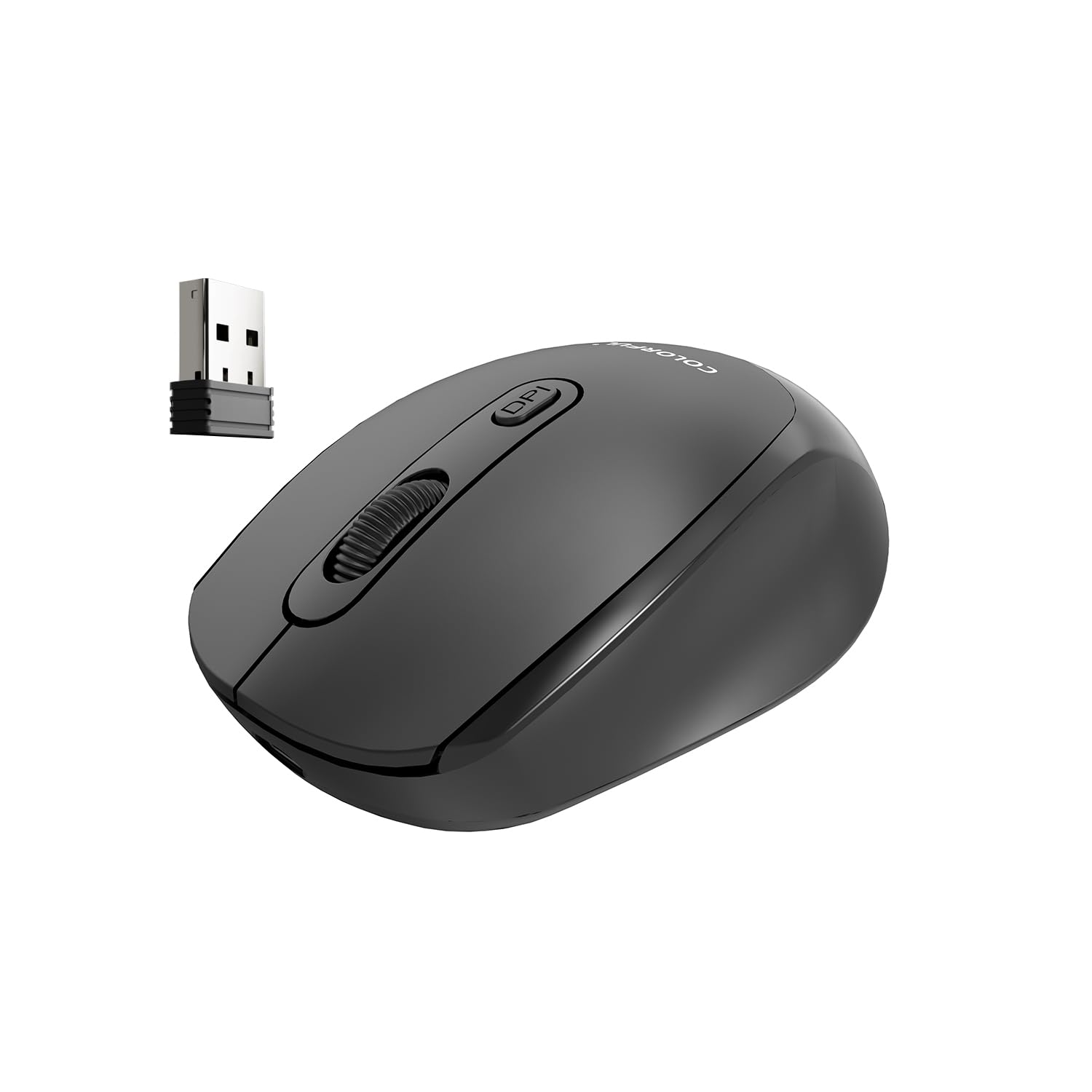 Photo 1 of COLORFUL Computer Mouse Wireless,Rechargeable Mouse for Chromebook,Wireless,3 - Device Pairing, 2.4G + Bluetooth 5.2 with USB Receiver,Type C Charging,for PC,Mac,Laptop,Kids Boys,Black
