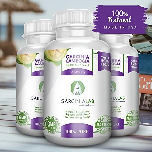 80% HCA 100% PURE Garcinia Cambogia Extract Weight Loss Supplment - 1400mgs - 90 Capsules - 1.5 Month Supply - Quick Fat Burner (3 Bottle Bundle Pack) Extra Value USA Made Natural HCA Weight Loss