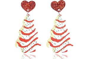 AIZIXIN Christmas Earrings For Women, Xmas Accessories, Red White Green Drop Dangle Earrings for Holiday, Christmas Jewelry Gift.