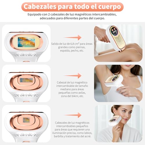 NIKYJM IPL Laser Epilator 10 cm2 Large Caliber, Innovative 3 in 1 Function, 9 Energy Levels, Epilator Pulsed Light for Bikini, Armpits, Face, Body