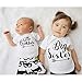 Rainbowlight Little Brother Print Cotton T-Shirt & Bodysuit Set for Newborn toddler Boy 0-18 Months (70/0-6 M)