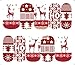 TailaiMei Christmas Nail Decals Stickers, 150Pcs Water Transfer Tips and 6 Sets Full Wrap DIY Nail Art Stencil with 1 Nail Buffer File. Include Christmas Tree/Santa/Snowflake/Snowman (12 Sheets)