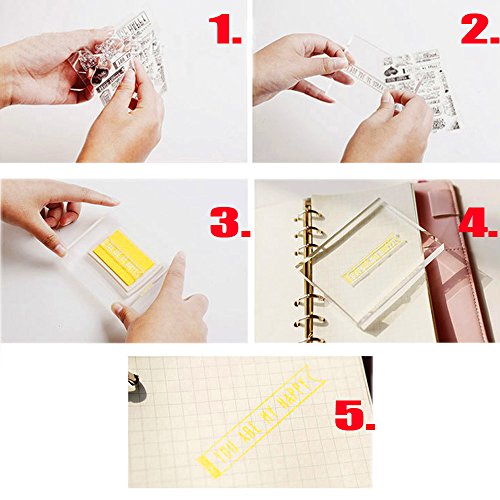 6 COOLOOdirect+Transparent+Scrapbooking+Decoration+Journaling