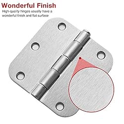 18 Pack Satin Chrome Door Hinges 3 1/2 Interior