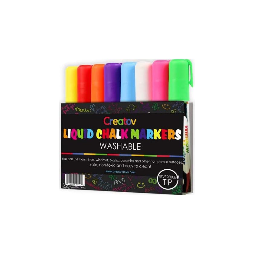 Liquid Chalk Markers Chalkboard Pens 8 Pack Window Markers Chalk Pens for Blackboards Erasable